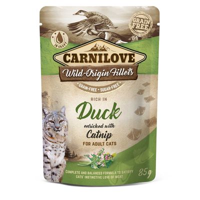 Carnilove - Alimentation Humide Sans Céréales au Canard pour Chat 90g
