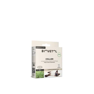 Biovetol - Collier Antiparasitaire pour Chat et Chaton