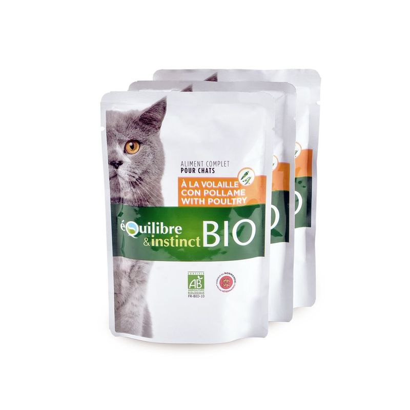 Equilibre & Instinct - Emincés Bio au Poulet pour Chat
