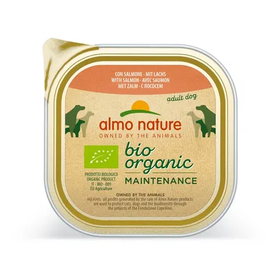 Almo Nature - Barquettes Bio Organic pour Chien au Saumon