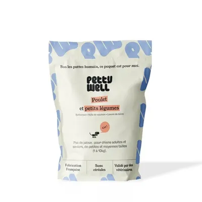 Petty Well - Croquettes Sans Céréales Poulet Chien Petite/Moyenne Taille Petty Well - Croquettes Sans Céréales Poulet Chien Petite/Moyenne Taille