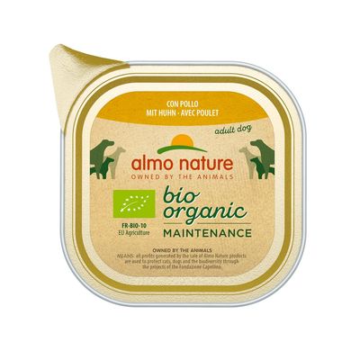 Almo Nature - Barquettes Bio Organic pour Chien au Poulet 100g