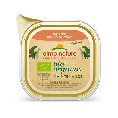 Almo Nature - Barquettes Bio Organic pour Chien au Saumon