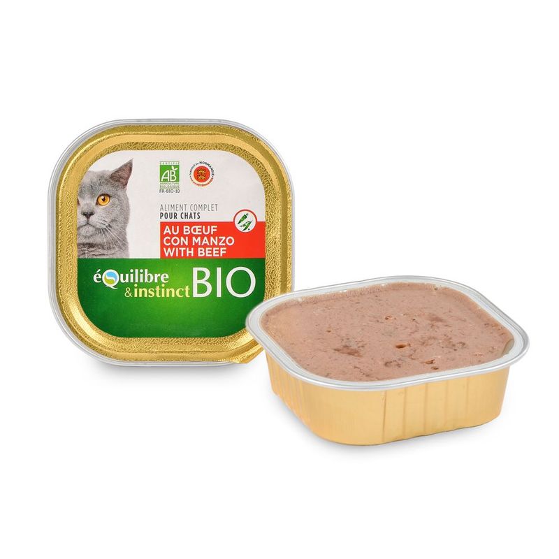 Equilibre et Instinct - Pâtées Bio au Boeuf pour Chat