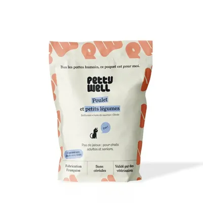 Petty Well - Croquettes Sans Céréales Poulet et Dinde pour Chat Petty Well - Croquettes Sans Céréales Poulet et Dinde pour Chat