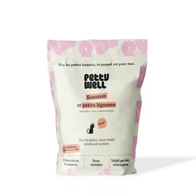 Petty Well - Croquettes Sans Céréales Saumon et Thon pour Chat Petty Well - Croquettes Sans Céréales Saumon et Thon pour Chat