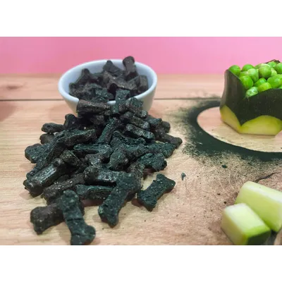 Encas-Nimaux - Friandises Naturelles Végétales Spiruline et Courgette