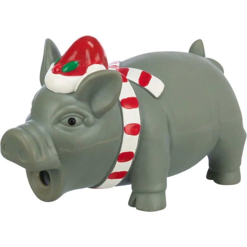 trixie Jouet Cochon Noel Latex 16cm