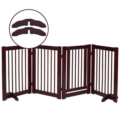 GIANTEX Pieds de support pour barrière en bois pour animaux de compagnie