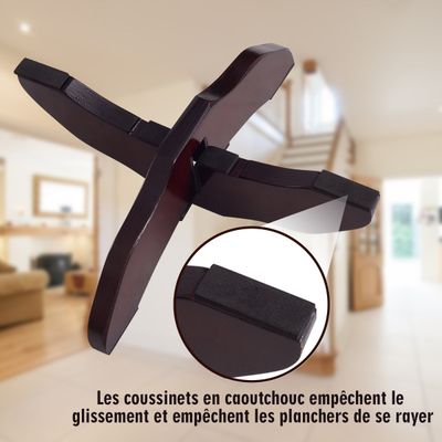 GIANTEX Pieds de support pour barrière en bois pour animaux de compagnie