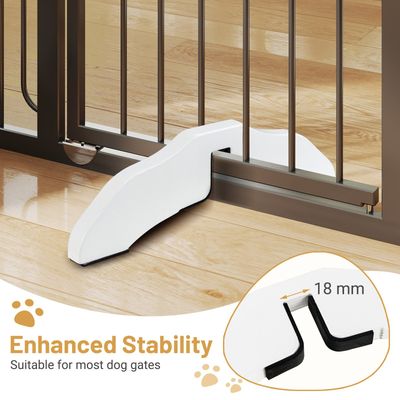 GIANTEX Pieds de support pour barrière en bois pour animaux de compagnie