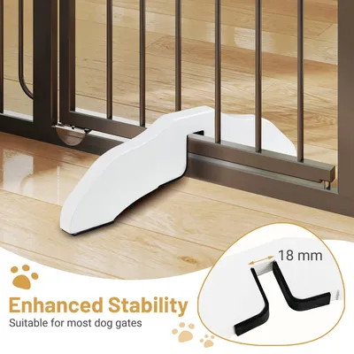 GIANTEX Pieds de support pour barrière en bois pour animaux de compagnie
