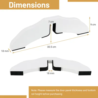 GIANTEX Pieds de support pour barrière en bois pour animaux de compagnie