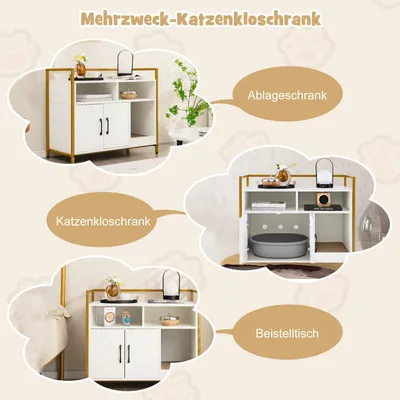 GIANTEX Katzenhaus, Katzenschrank Mit Stahlrahmen