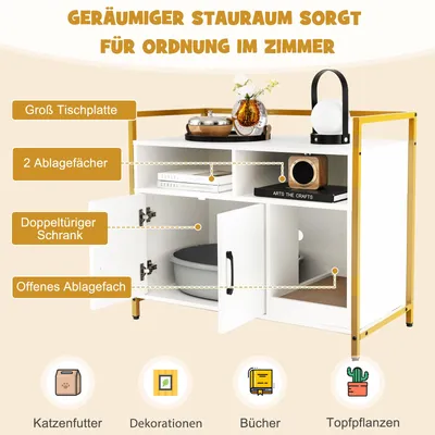 GIANTEX Katzenhaus, Katzenschrank Mit Stahlrahmen