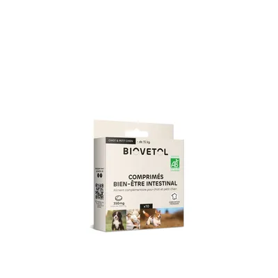 Biovetol - Comprimés Bio Bien-être Intestinal pour Petit Chien et Chiot Biovetol - Comprimés Bio Bien-être Intestinal pour Petit Chien et Chiot