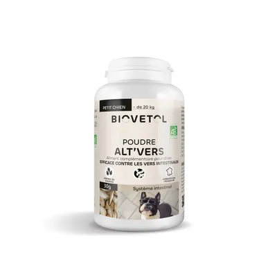 Biovetol - Vermifuge Bio en Poudre pour Petit Chien et Chiot Biovetol - Vermifuge Bio en Poudre pour Petit Chien et Chiot