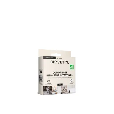 Biovetol - Comprimés Bio Bien-être Intestinal pour Chat et Chaton Biovetol - Comprimés Bio Bien-être Intestinal pour Chat et Chaton