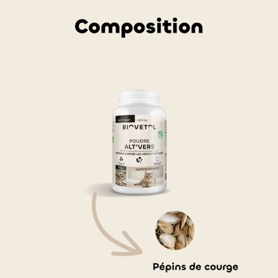Biovetol - Vermifuge Bio en Poudre pour Petit Chat et Chaton