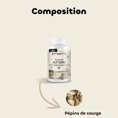 Biovetol - Vermifuge Bio en Poudre pour Petit Chat et Chaton