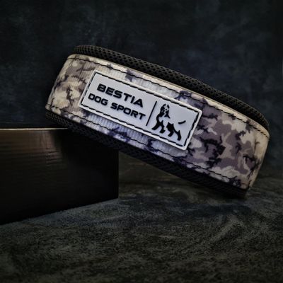 BESTIA DOG SPORT HALSBAND GRAU CAMOUFLAGE