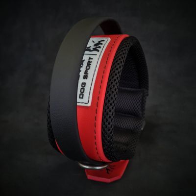 BESTIA Hundehalsband mit Sportgriff, Rot