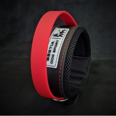 BESTIA DOG SPORT HALSBAND MIT ROTEM GRIFF