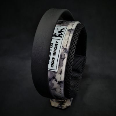 BESTIA DOG SPORT HALSBAND MIT GRIFF GRAU CAMO