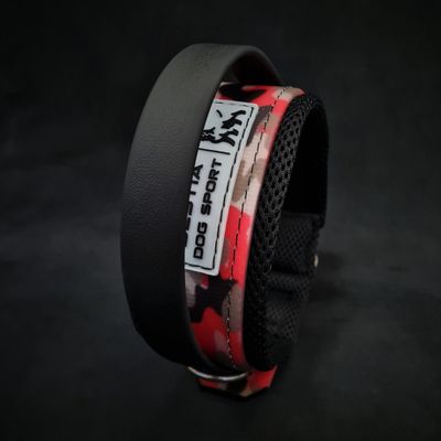 BESTIA DOG SPORT HALSBAND MIT GRIFF ROT CAMO