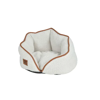 Panier Pattenrond en laine bouclée pour chat et chien - Ecru Panier Pattenrond en laine bouclée pour chat et chien - Ecru