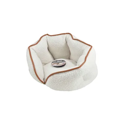 Panier Pattenrond en laine bouclée pour chat et chien - Ecru