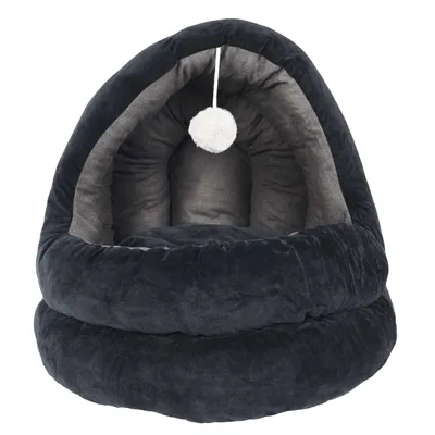 Panier apaisant pour chat et chien Plume - Gris anthracite