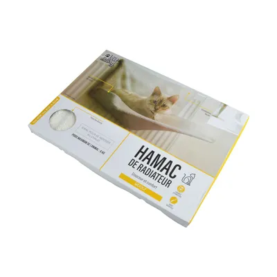 Hamac de radiateur bouclette Olympe pour chat - Ecru