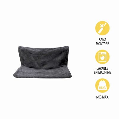 Hamac de radiateur Roméo pour chat - Gris anthracite