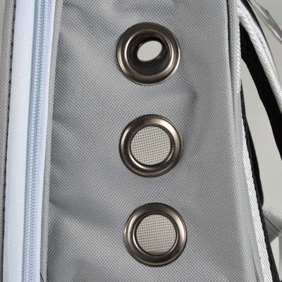 Sac à dos de transport avec bulle pour chat et chien - Gris