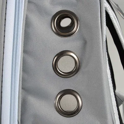 Sac à dos de transport avec bulle pour chat et chien - Gris