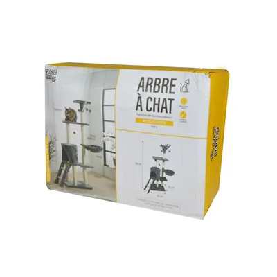 Grand arbre à chat Moon multi activités - Gris anthracite