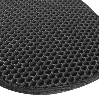 Tapis de maison de toilette litière pour chat - Noir