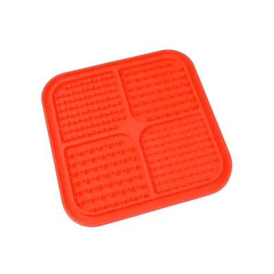 Tapis de léchage pour chien et chat - Rouge