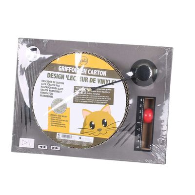 Griffoir platine vinyle avec herbe à chat