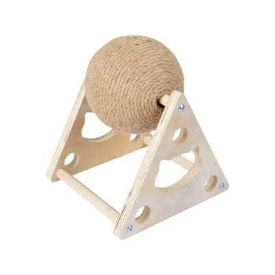 Griffoir pour chat Malo avec boule rotative - Beige