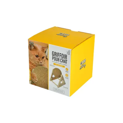 Griffoir pour chat Malo avec boule rotative - Beige