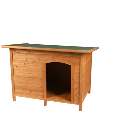 Niche pour chien Tao avec toit amovible en bois naturel