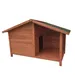 Niche pour chien Rio avec patio en bois naturel
