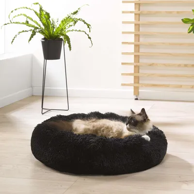 Coussin doux et rond Snow pour chien et chat - Diam 75 cm
