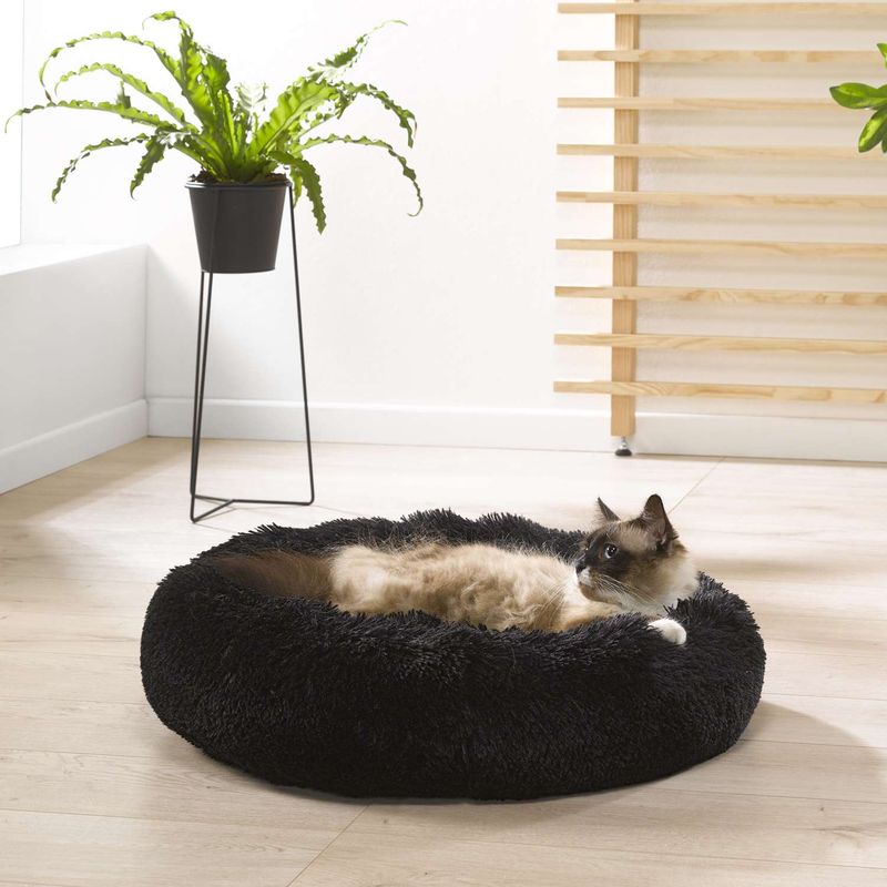 Coussin doux et rond Snow pour chien et chat - Diam 75 cm