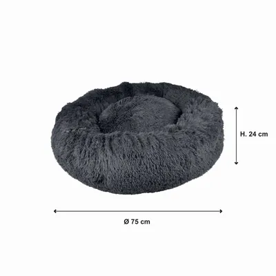 Coussin doux et rond Snow pour chien et chat - Diam 75 cm