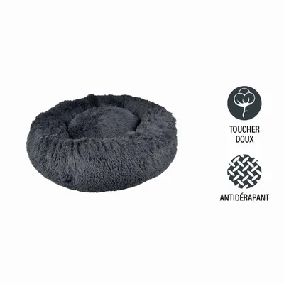 Coussin doux et rond Snow pour chien et chat - Diam 75 cm
