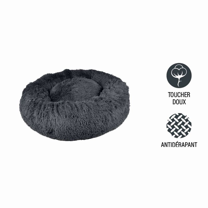 Coussin doux et rond Snow pour chien et chat - Diam 75 cm
