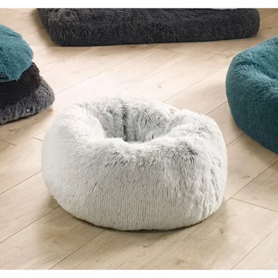 Coussin doux et rond Snow pour chien et chat - Diam 55 cm